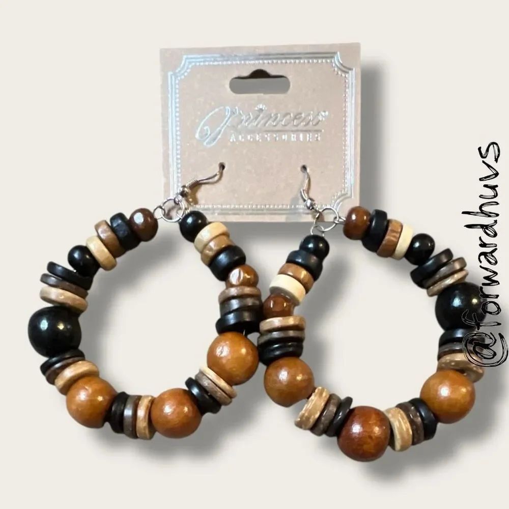 Bundle Sale 3 for $15 | Princess Accessories Brown Hoop Earrings